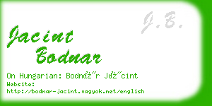 jacint bodnar business card